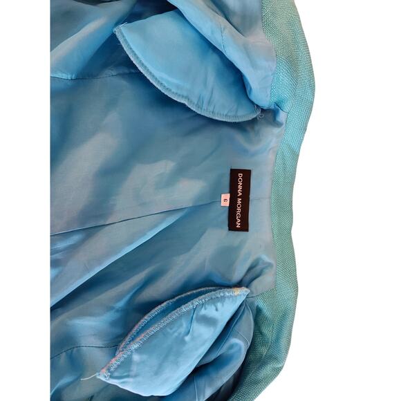 DONNA MORGAN 2pc teal short sleeve suit sz 6 **read*** - Picture 5 of 13